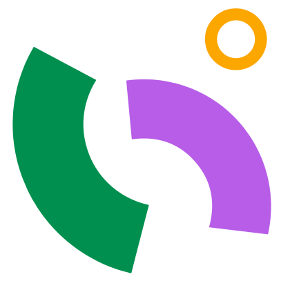 groen, paars en geel COC logo